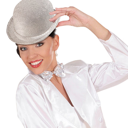 Widmann SRL Zilverkleurige bolhoed