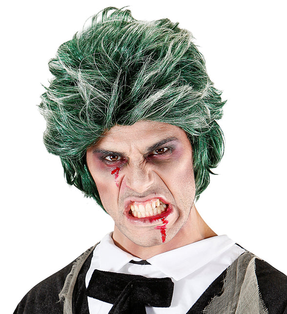 Widmann SRL Zombie Dracula pruik groen