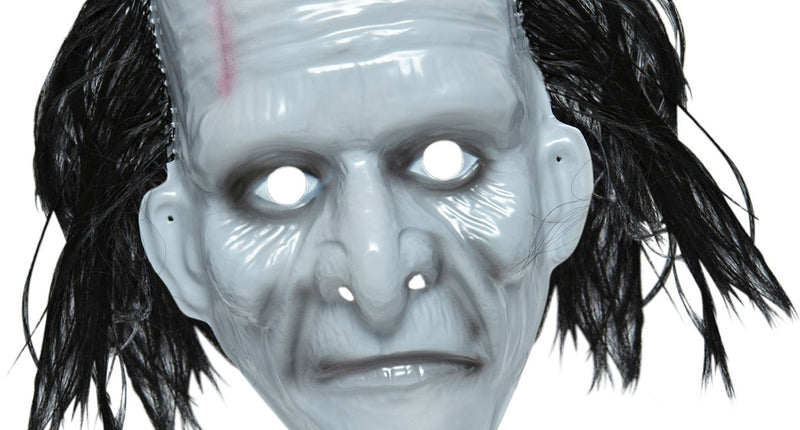 Widmann SRL Zombie monster masker grijs met haar