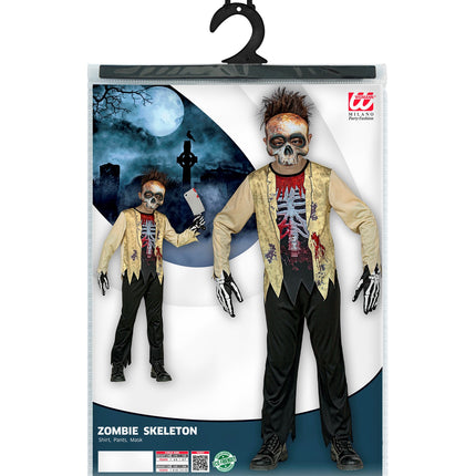 Widmann SRL Zombie skelet pak Karel kinderen