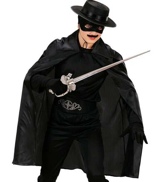 Widmann SRL Zorro cape rood of zwart kind