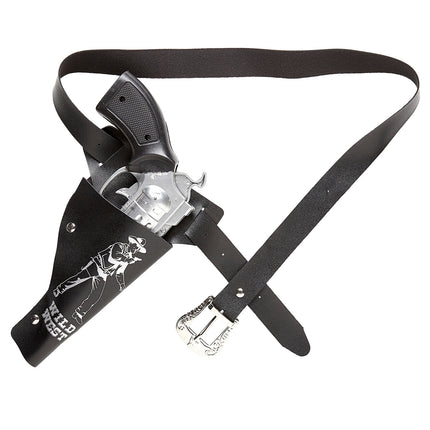 Widmann SRL Zwart holster cowboy kids