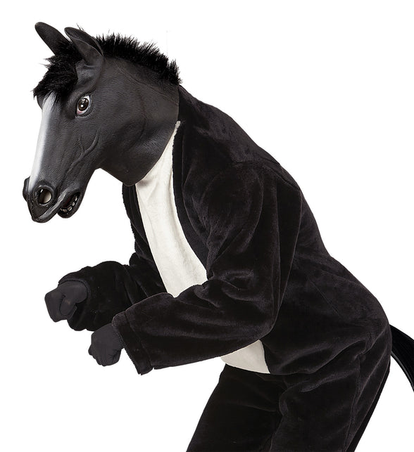 Widmann SRL Zwart paarden masker voor party's