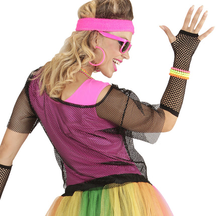 Widmann SRL Zwart visnet shirt voor party's