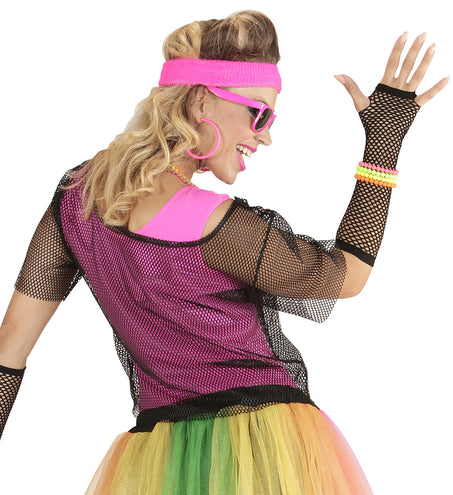 Widmann SRL Zwart visnet shirt voor party's