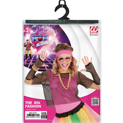 Widmann SRL Zwart visnet shirt voor party's