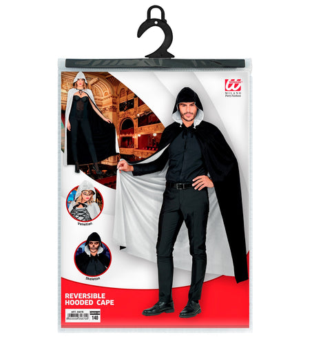 Widmann SRL Zwart wit cape dubbelzijdig