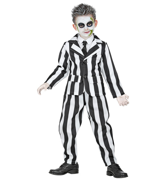 Widmann SRL Zwart wit gestreept kostuum kinderen