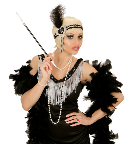 Widmann SRL Zwart zilveren nieuwjaars haarbandjes