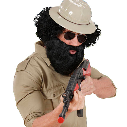 Widmann SRL Zwarte baard jungle safari