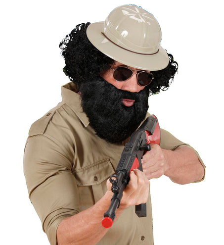 Widmann SRL Zwarte baard jungle safari