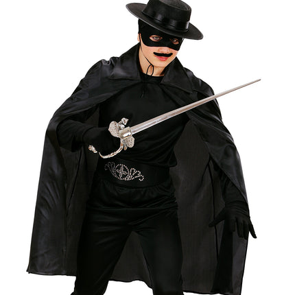 Widmann SRL Zwarte cape 90 cm kinderen