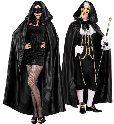 Widmann SRL Zwarte cape met capuchon