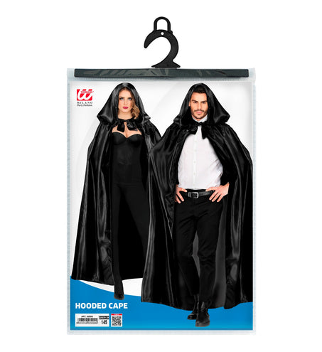 Widmann SRL Zwarte cape met capuchon