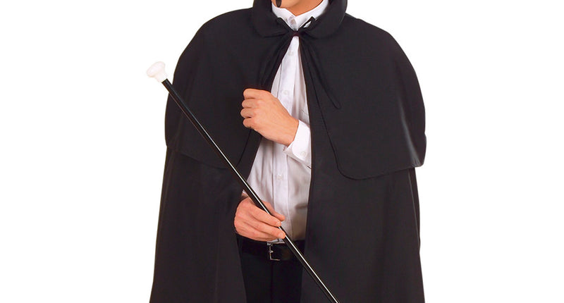 Widmann SRL Zwarte cape met kraag luxe