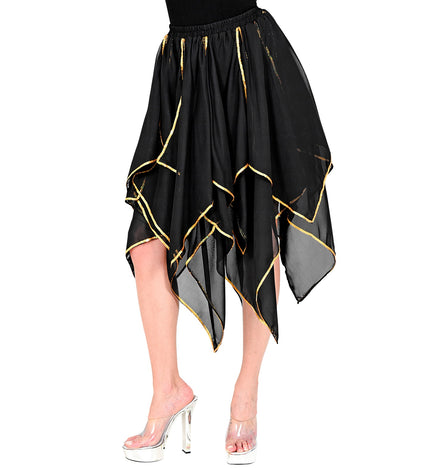 Widmann SRL Zwarte chiffon rok