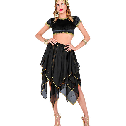 Widmann SRL Zwarte chiffon rok