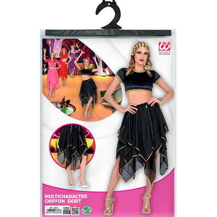 Widmann SRL Zwarte chiffon rok