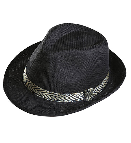 Widmann SRL zwarte fedora panama