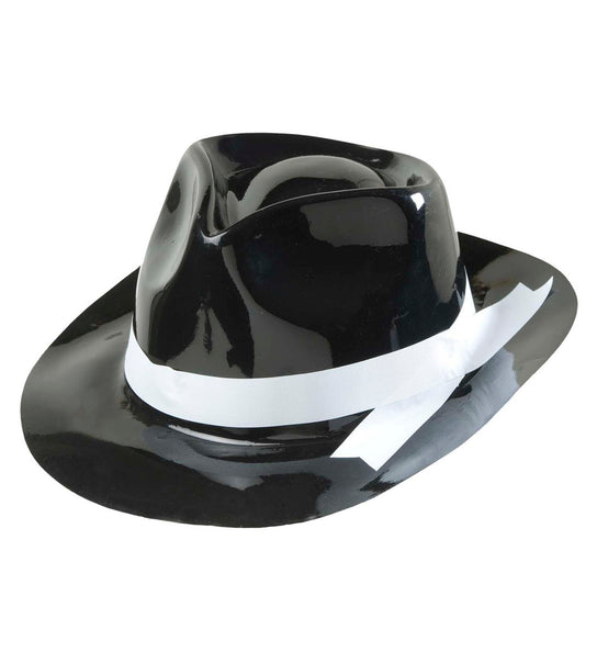 Widmann SRL Zwarte gangster hoed Al Capone plastic