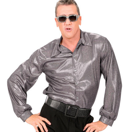 Widmann SRL Zwarte glitter riem