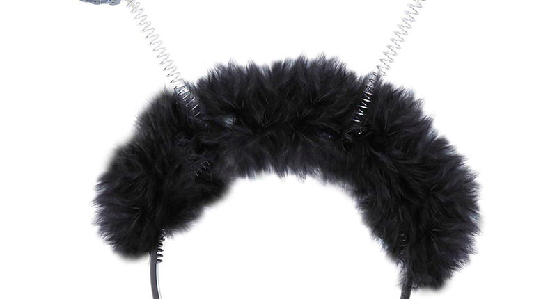 Widmann SRL Zwarte haarband tiara bollen Belly