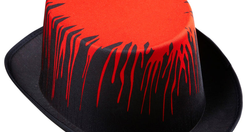 Widmann SRL Zwarte hoge hoed met bloeddruppels