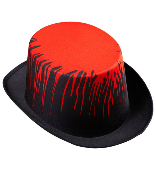 Widmann SRL Zwarte hoge hoed met bloeddruppels