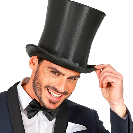 Widmann SRL Zwarte hoge hoed satijn