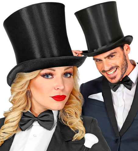 Widmann SRL Zwarte hoge hoed satijn