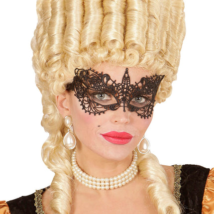 Widmann SRL Zwarte kanten oogmaskers