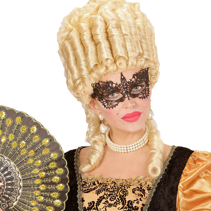 Widmann SRL Zwarte kanten oogmaskers