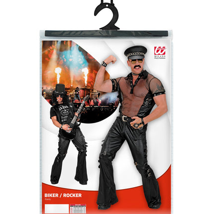 Widmann SRL Zwarte lederlook broek Max