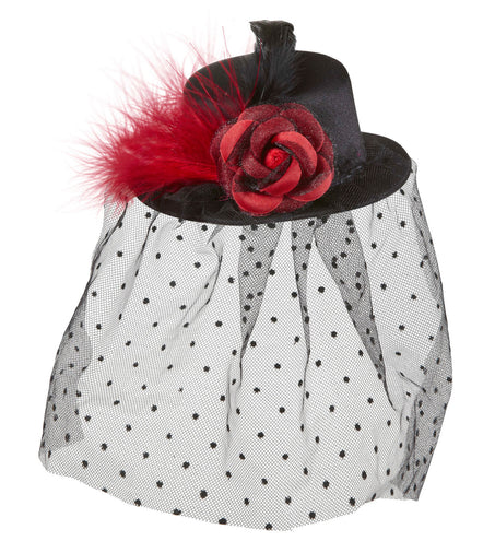 Widmann SRL Zwarte mini hoed met sluier