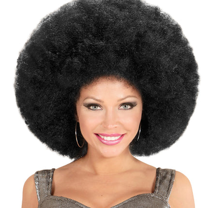Widmann SRL Zwarte oversized Afro pruik