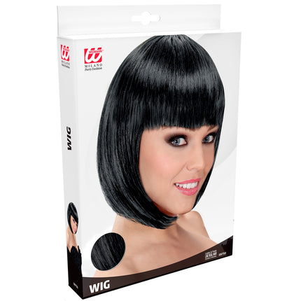 Widmann SRL Zwarte pruik Lou Lou