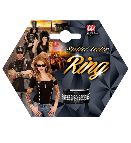 Widmann SRL Zwarte ring met steentjes