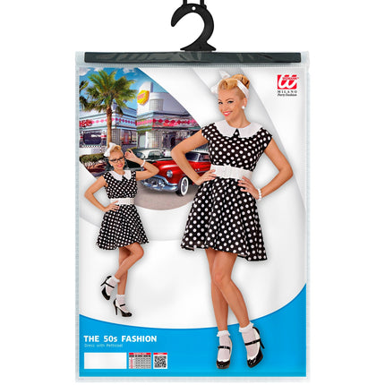 Widmann SRL Zwarte Rock & Roll jurkjes uit de jaren 50