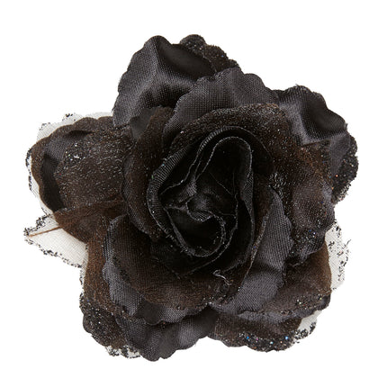 Widmann SRL Zwarte roos haarclip
