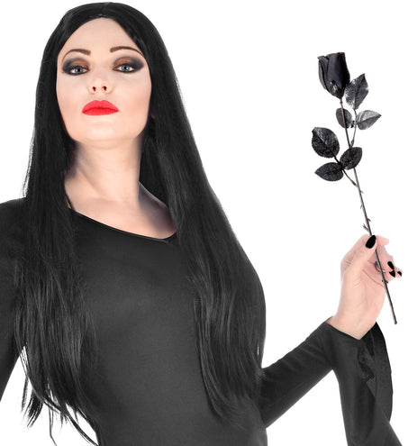 Widmann SRL Zwarte roos plastic nep