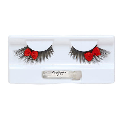 Widmann SRL Zwarte wimpers met strikjes