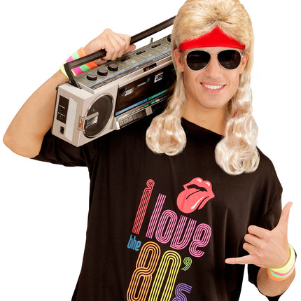 Widmann SRL Zweetband rood met blond haar