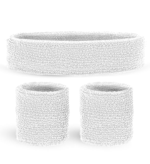 Widmann SRL Zweetbanden set wit