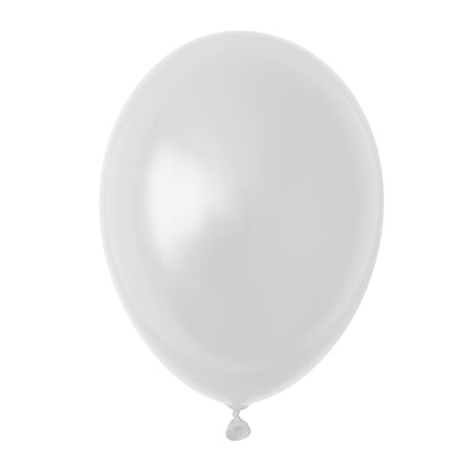 Witte latex ballon van 30 cm, rond model in effen wit voor feest en bruiloft