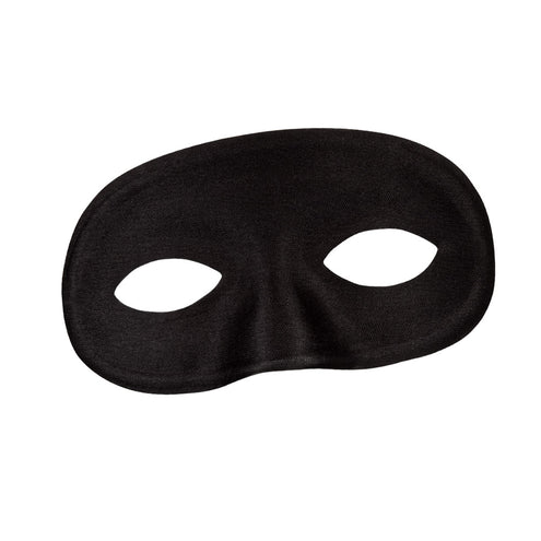 Zwart oogmasker los gefotografeerd met twee amandelvormige kijkopeningen