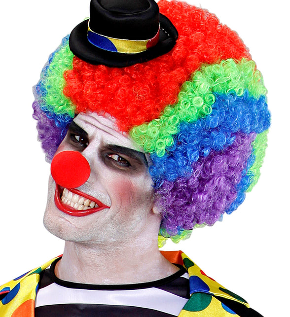 Zwarte aqua schmink gebruikt voor clownslook met wit gezicht en zwarte ogen