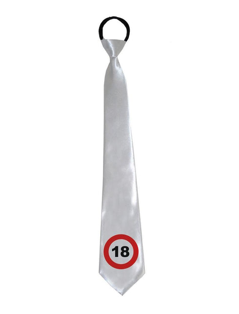 Funny Fashion 18 jaar stropdas met verkeersbord