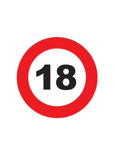 Funny Fashion 18 jaar verkeersbord bierviltjes