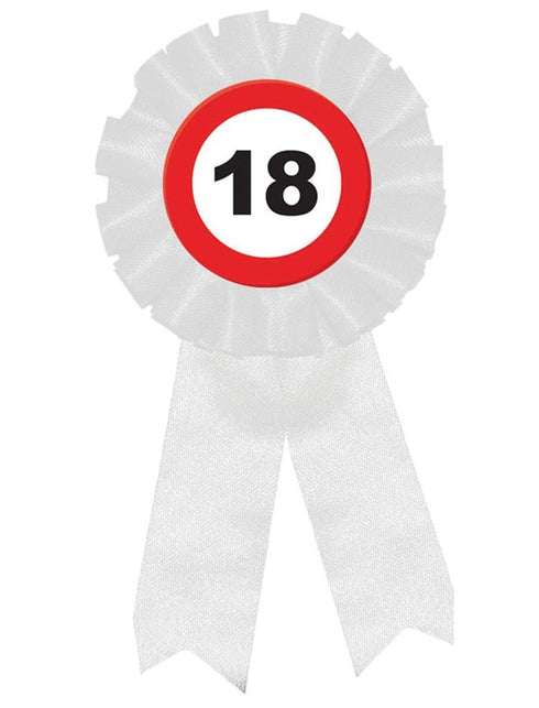 Funny Fashion 18e verjaardag party rozet verkeersbord