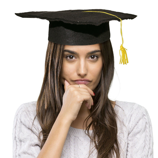 Funny Fashion Afgestudeerd hoed met kwast volwassenen